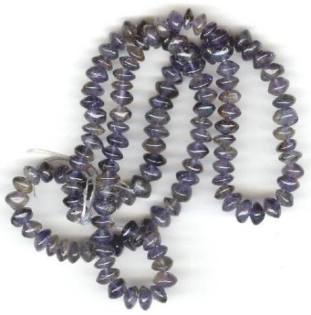 16 inch strand of 3x5mm Iolite Rondelles