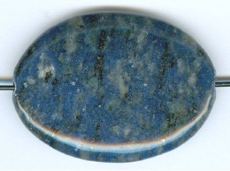 1 40x30mm Sodalite Flat Oval Bead