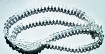 16 inch strand of 4mm Round Quartz Crystal Beads
