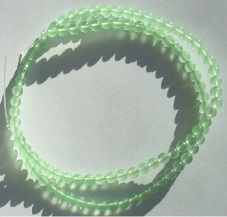 16 inch strand of 4mm Round Chrysophase