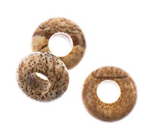 2, 4x10mm Large Hole Boho Rondelle Picture Jasper Beads