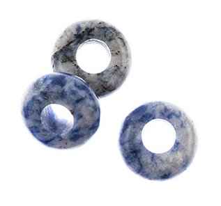 2, 4x10mm Large Hole Boho Rondelle Sodalite Beads