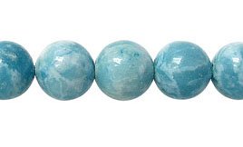 15 inch Strand of 6mm Emulated Larimar Round Beads