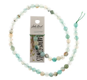 16 inch strand of 6mm Faceted Round Light Blue Agate Beads