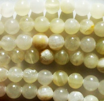 1,16 inch strand of 6mm Round Italian Onyx Beads