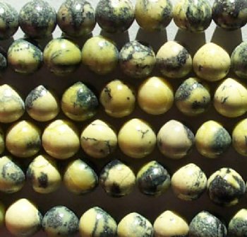 16 inch strand of 6mm Round Yellow Turquoise Beads