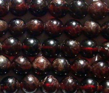 15 inch Strand of 7-8mm Round Garnet Beads