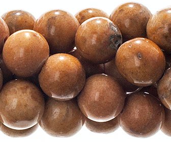16 inch strand of 8mm Round Brown Jasper Beads