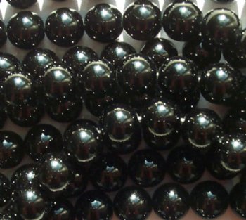 16 inch strand 8mm Round Black Obsidian Beads