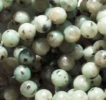 16 inch strand of 8mm Round Sesame Jasper Beads