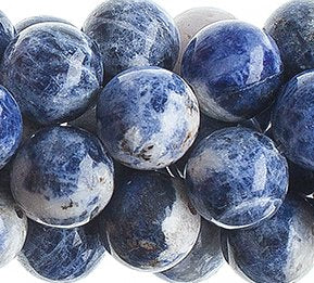 16 inch strand of 8mm Round Sodalite Beads