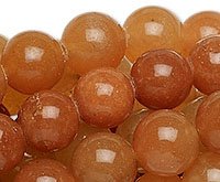 16 inch strand of 8mm Round Red Aventurine Beads