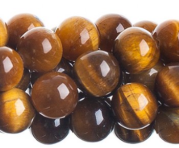 16 inch strand of 8mm Round Tiger Eye Beads