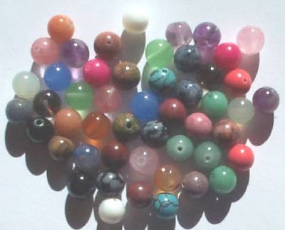 50 8mm Round Semi Precious Round Beads