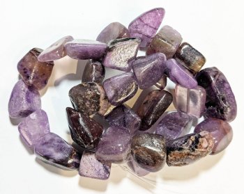 16 inch strand of 10x8mm Dyed Purple Quartz Nuggets