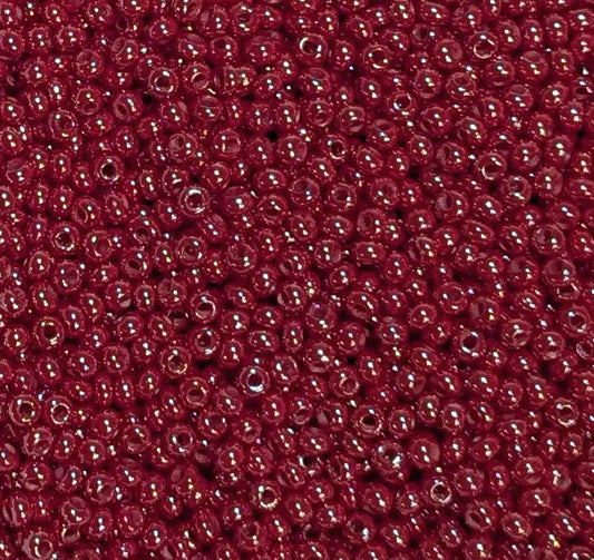 50 Grams of 11/0 Opaque Red Lustre Seed Beads