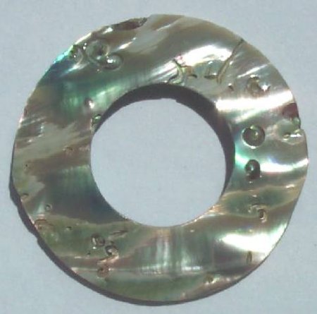 1 35mm Paua Donut Shell Pendant