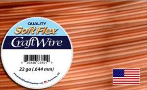 15 Yards of 22 Gauge Non Tarnish Copper Soft Flex Craft Wire
