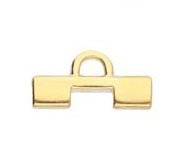 Set of 2, 8x15mm Cymbal Soros II 24kt Gold Tila Ends