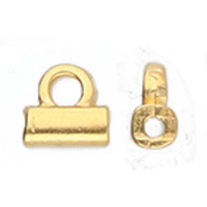 Set of 2, 5.1x5.2mm Cymbal Soros 24kt Gold Tila Ends