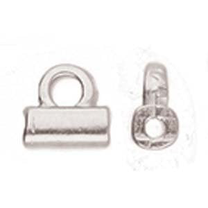 Set of 2, 5.1x5.2mm Cymbal Soros Antique Silver Tila Ends