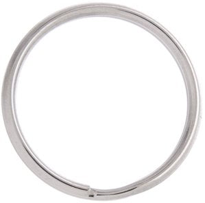 20, 34mm Tempered Steel Nickel Plated Split Rings