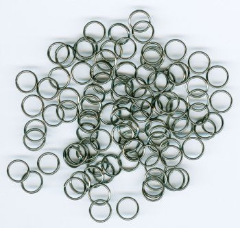 100 8mm Gunmetal Split Rings