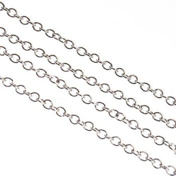 1m of 1.5x1.2mm Stainless Steel Oval Chain