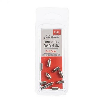 10, 8x4.5mm Stainless Steel End Caps