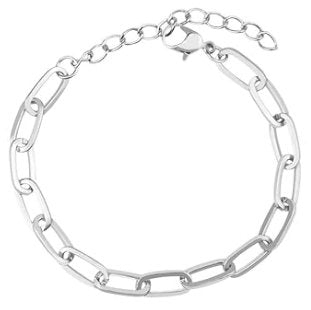 Adjustable Stainless Steel 13x6mm Link Chain Bracelet