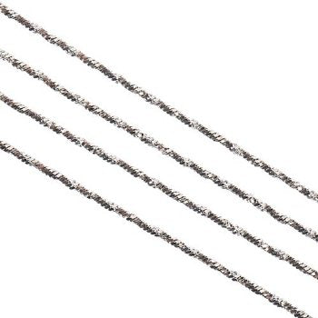 1m of 1mm Stainless Steel Diamond Cut Twisted Curb Chain