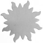 1 32mm German Silver Sun Stamping Blank