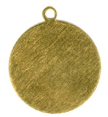 1 19mm Brass Round Stamping Blank Pendant
