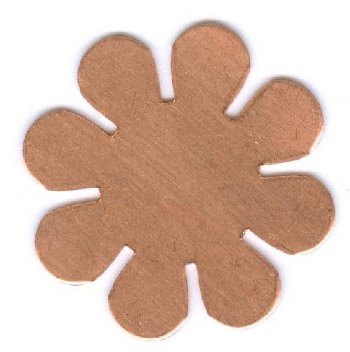 1 24mm Bright Copper Daisy Stamping Blank