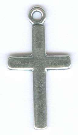 SS5060 1 14mm Sterling Silver Cross Charm Pendant