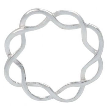 1 15x1.5mm Sterling Silver Woven Circle Link