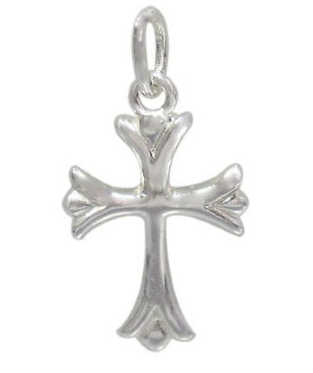 SS0813 1, 16x11mm Sterling Silver Cross Charm Pendant