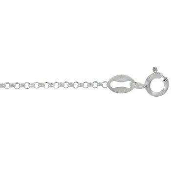 18 inch 1mm Sterling Silver Diamond Cut Rolo Chain