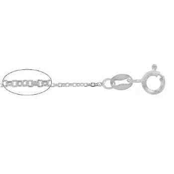 18 inch 1mm Sterling Silver Flat Oval Chain