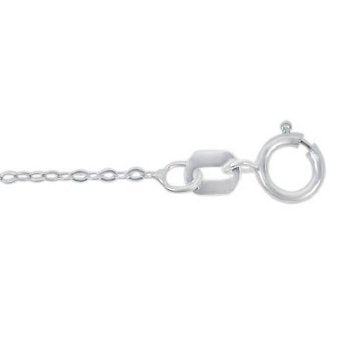 20 inch 1mm Sterling Silver Flat Oval Chain