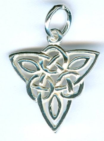 1 21x19mm Sterling Silver Celtic Triangle Knot Pendant