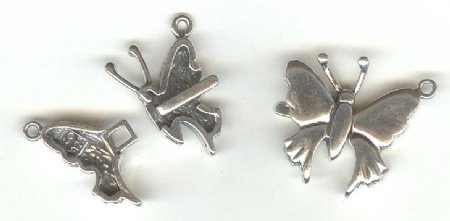 SS5070 1 23x19mm Sterling Silver Butterfly Hook & Eye Clasp