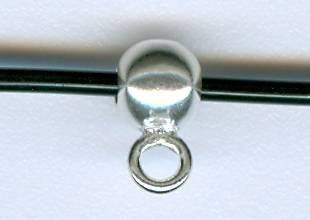 1 4mm Round Sterling Silver Bead with 2.8mm Loop