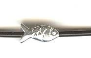 1 7x4mm Sterling Fish Bead