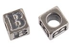 Sterling Silver Alphabet Bead Letter B