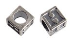 Sterling Silver Alphabet Bead Letter H