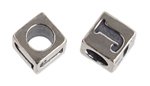 Sterling Silver Alphabet Bead Letter J