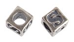 Sterling Silver Alphabet Bead Letter S