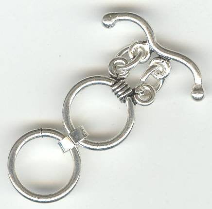 SS3160 1 26x13mm Bali 2-Strand Extended Toggle
