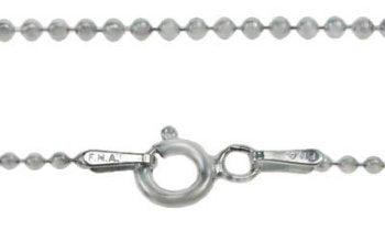 16 inch 0.8mm Sterling Silver Ball Chain
